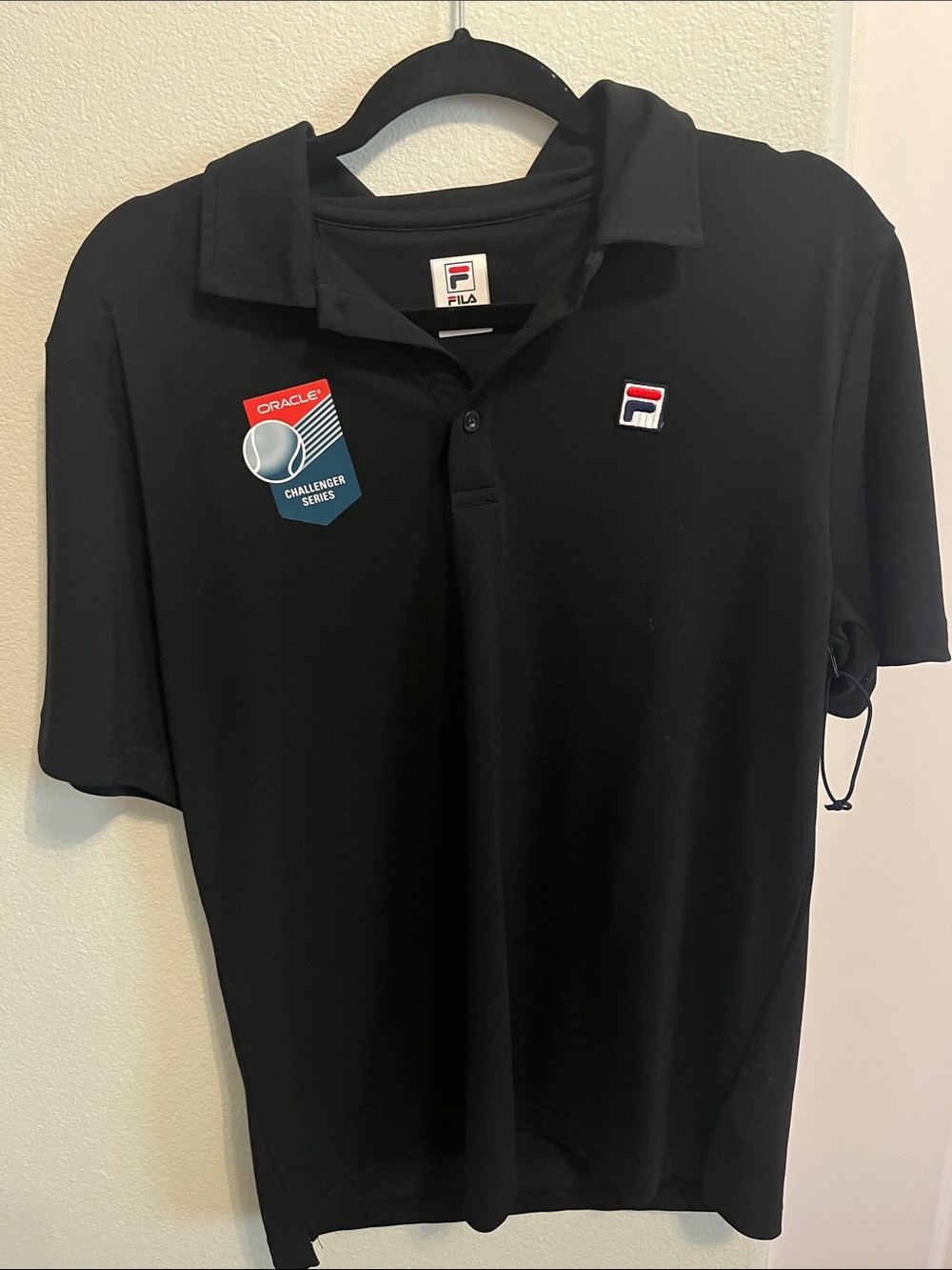Fila Men's Black Polo with Subtle Embroidered Logo